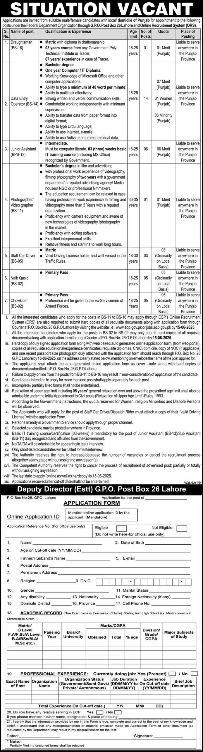 ECP Pakistan Jobs
